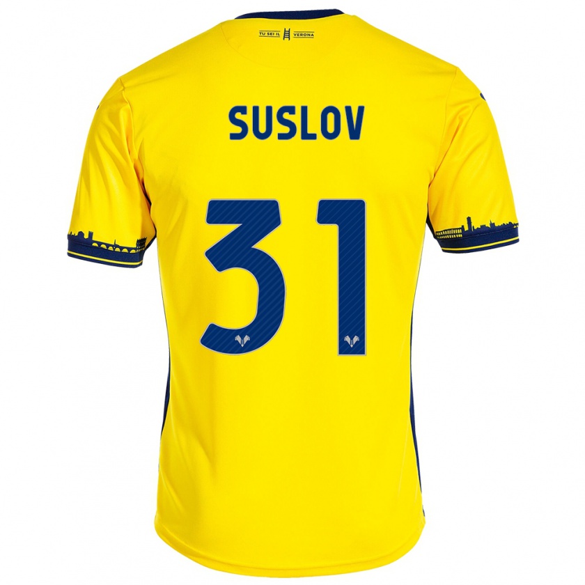 Kandiny Gyermek Tomas Suslov #31 Sárga Idegenbeli Jersey 2023/24 Mez Póló Ing