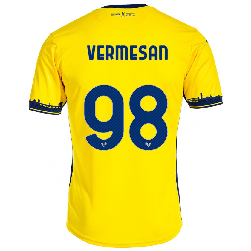 Kandiny Gyermek Ioan Vermesan #98 Sárga Idegenbeli Jersey 2023/24 Mez Póló Ing