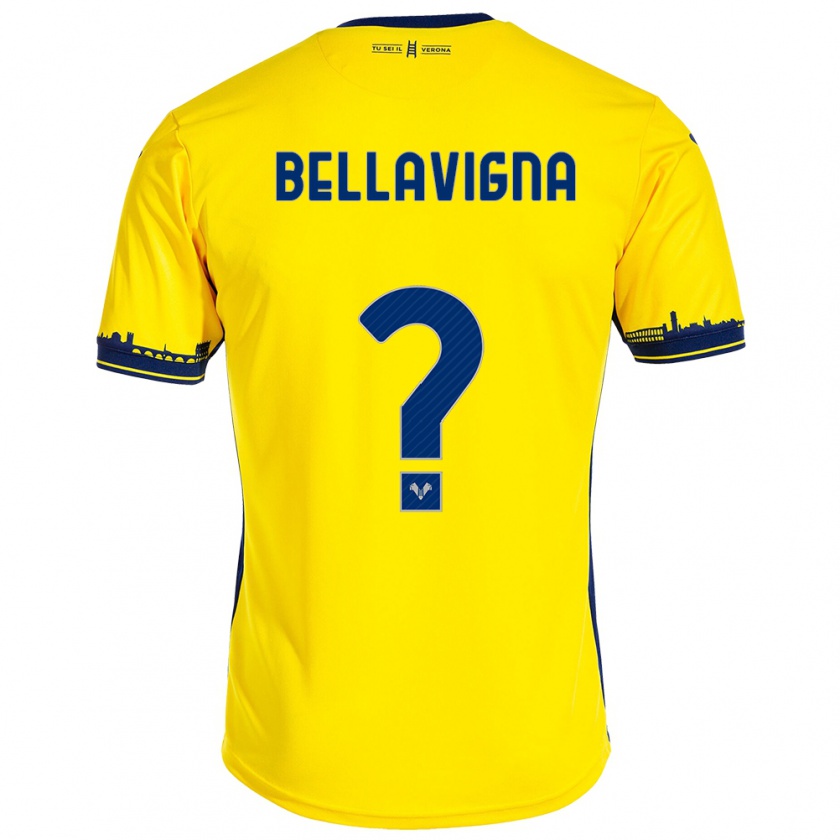 Kandiny Gyermek Marco Bellavigna #0 Sárga Idegenbeli Jersey 2023/24 Mez Póló Ing