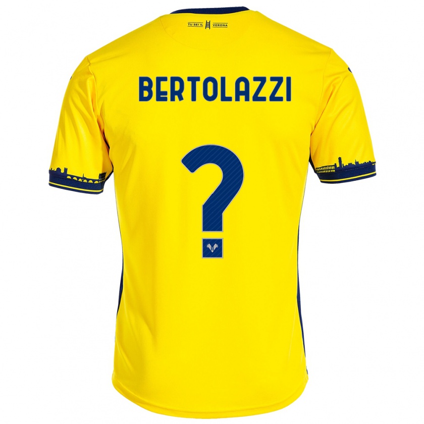 Kandiny Gyermek Giovanni Bertolazzi #0 Sárga Idegenbeli Jersey 2023/24 Mez Póló Ing