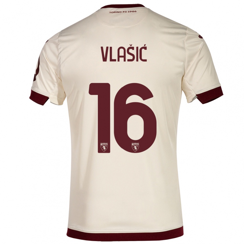 Kandiny Gyermek Nikola Vlašić #16 Pezsgő Idegenbeli Jersey 2023/24 Mez Póló Ing