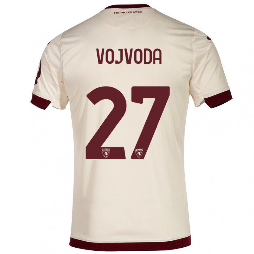 Kandiny Gyermek Mërgim Vojvoda #27 Pezsgő Idegenbeli Jersey 2023/24 Mez Póló Ing