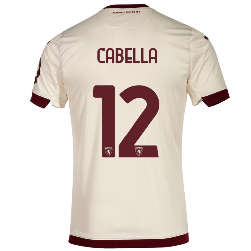 Kandiny Gyermek Matteo Cabella #12 Pezsgő Idegenbeli Jersey 2023/24 Mez Póló Ing