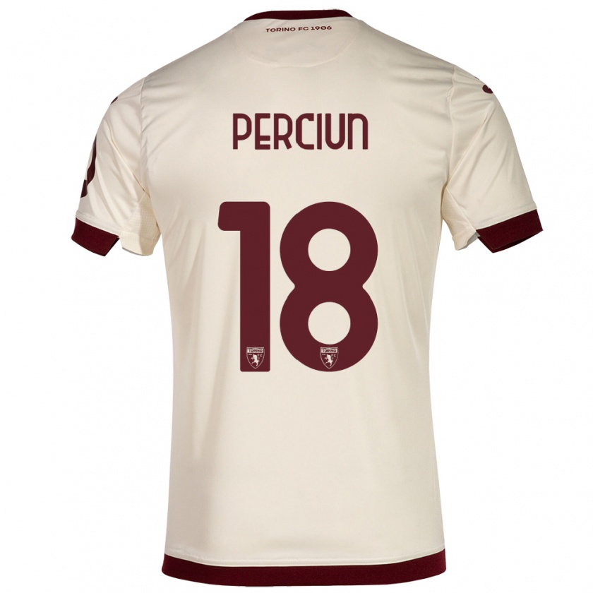 Kandiny Gyermek Sergiu Perciun #18 Pezsgő Idegenbeli Jersey 2023/24 Mez Póló Ing