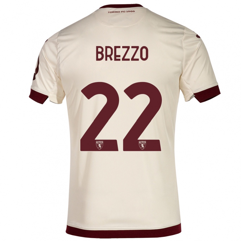 Kandiny Gyermek Matteo Brezzo #22 Pezsgő Idegenbeli Jersey 2023/24 Mez Póló Ing