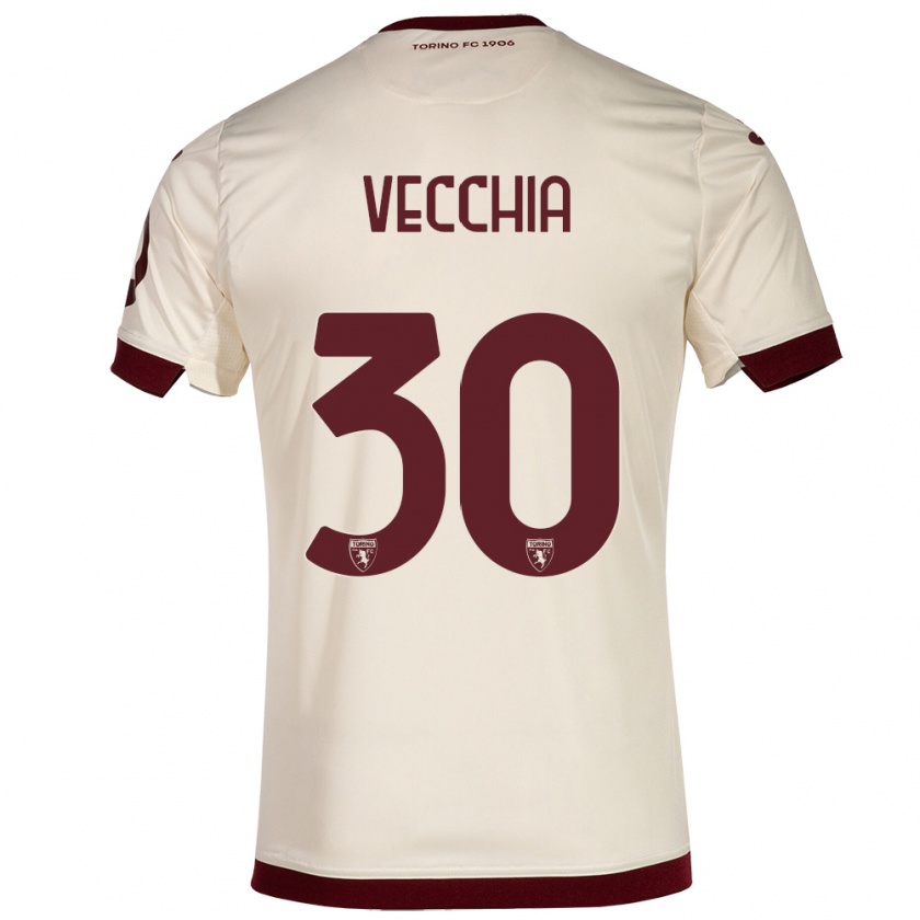 Kandiny Gyermek Marco Dalla Vecchia #30 Pezsgő Idegenbeli Jersey 2023/24 Mez Póló Ing