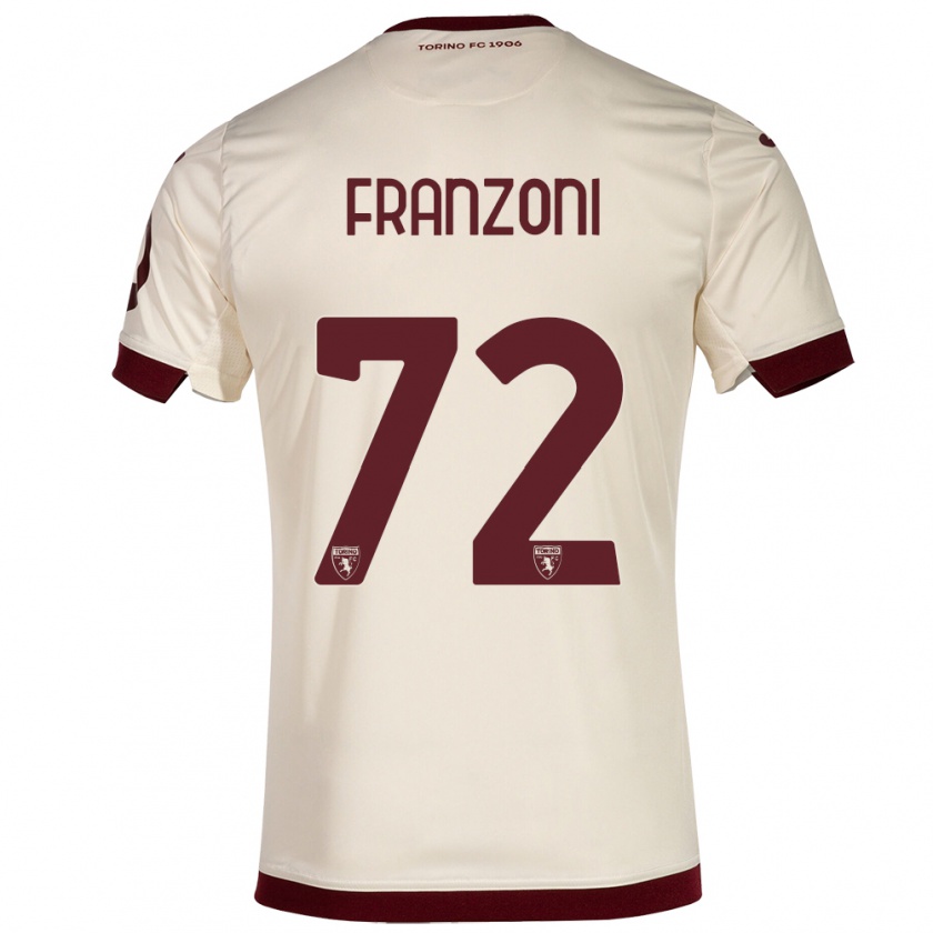 Kandiny Gyermek Nicolò Franzoni #72 Pezsgő Idegenbeli Jersey 2023/24 Mez Póló Ing