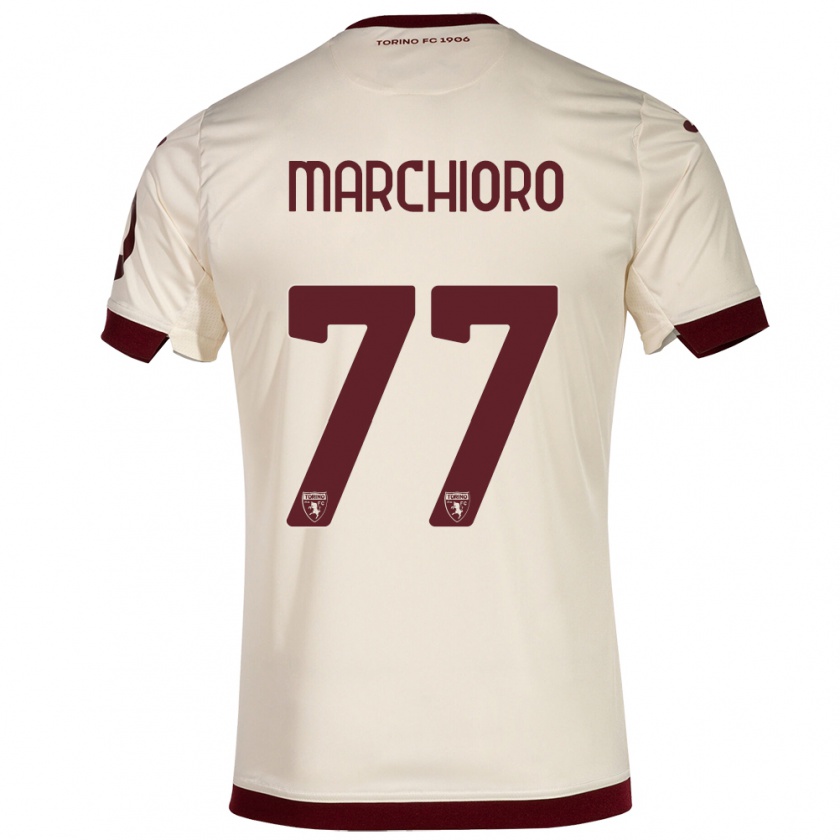 Kandiny Gyermek Raffaele Marchioro #77 Pezsgő Idegenbeli Jersey 2023/24 Mez Póló Ing