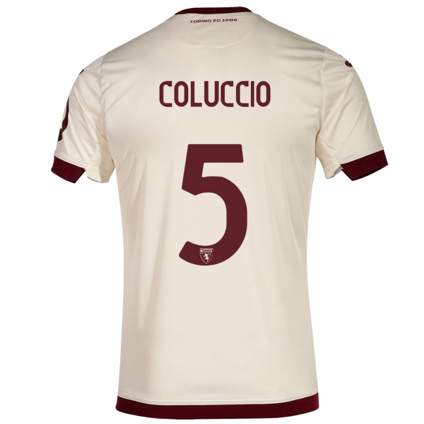 Kandiny Gyermek Francesca Coluccio #5 Pezsgő Idegenbeli Jersey 2023/24 Mez Póló Ing