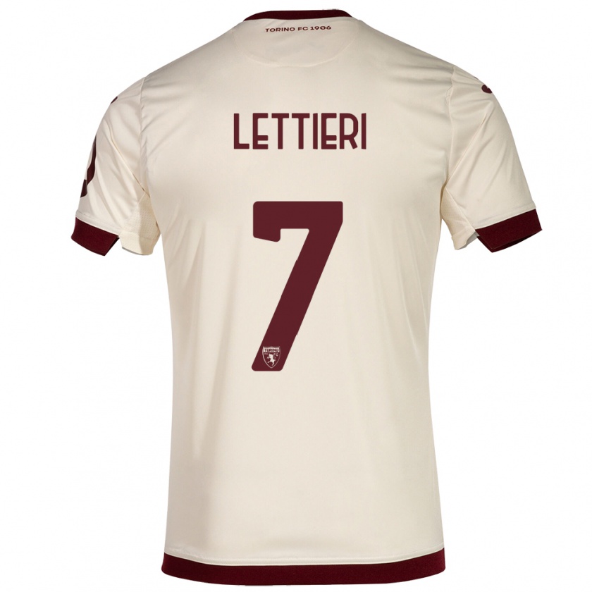 Kandiny Gyermek Jessica Lettieri #7 Pezsgő Idegenbeli Jersey 2023/24 Mez Póló Ing