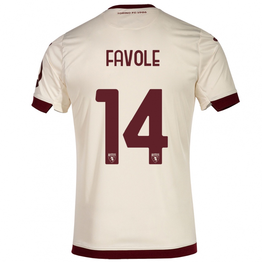 Kandiny Gyermek Annalisa Favole #14 Pezsgő Idegenbeli Jersey 2023/24 Mez Póló Ing