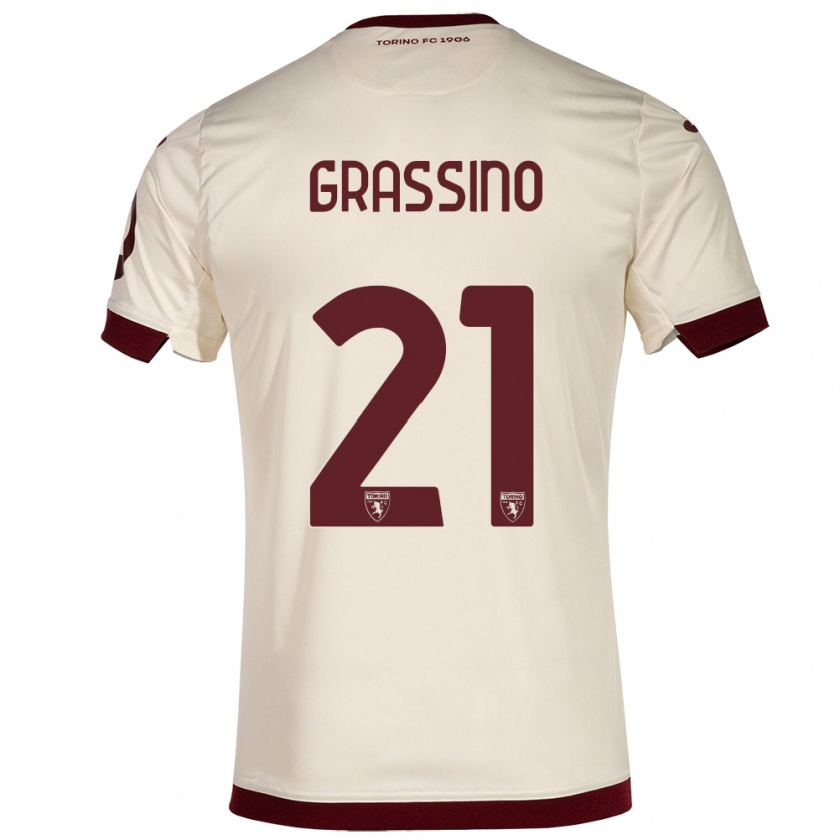 Kandiny Gyermek Giulia Grassino #21 Pezsgő Idegenbeli Jersey 2023/24 Mez Póló Ing