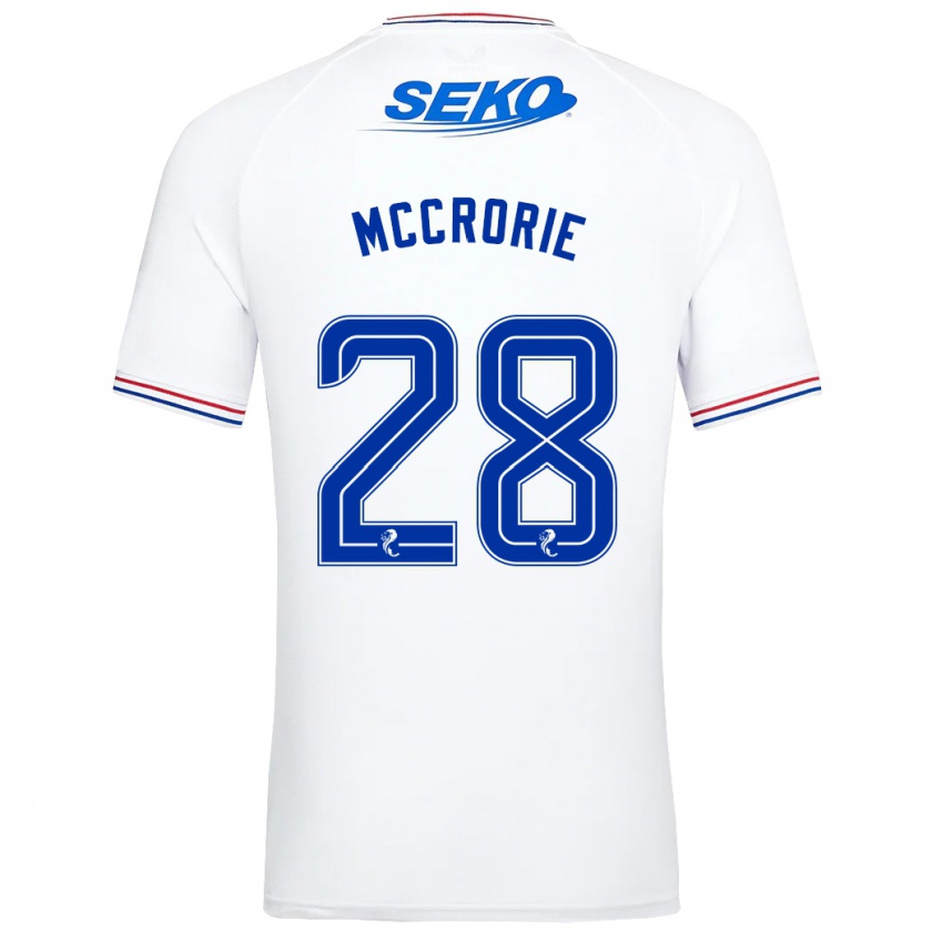 Kandiny Gyermek Robby Mccrorie #28 Fehér Idegenbeli Jersey 2023/24 Mez Póló Ing