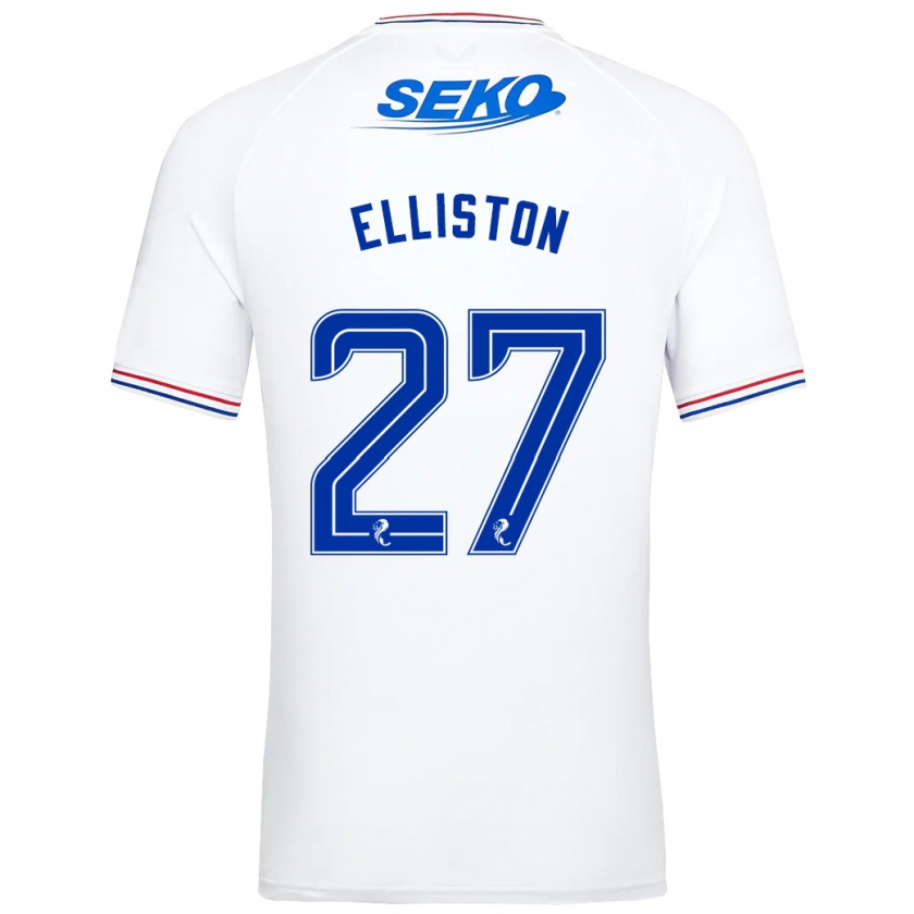 Kandiny Gyermek Maddie Elliston #27 Fehér Idegenbeli Jersey 2023/24 Mez Póló Ing