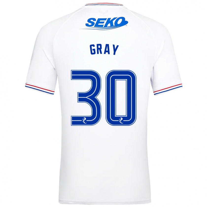 Kandiny Gyermek Georgia Gray #30 Fehér Idegenbeli Jersey 2023/24 Mez Póló Ing