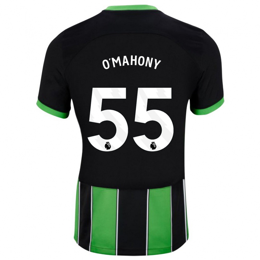 Kandiny Gyermek Mark O'mahony #55 Fekete Zöld Idegenbeli Jersey 2023/24 Mez Póló Ing