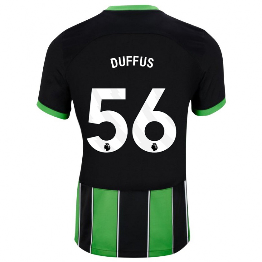 Kandiny Gyermek Josh Duffus #56 Fekete Zöld Idegenbeli Jersey 2023/24 Mez Póló Ing