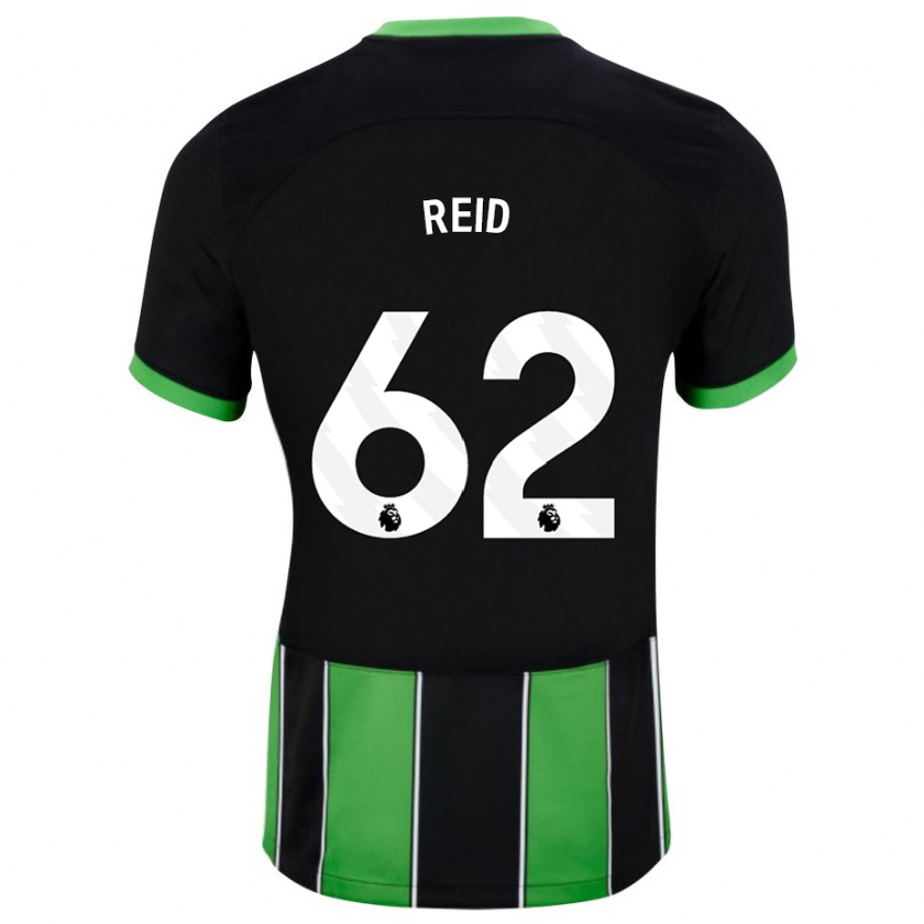 Kandiny Gyermek Tommy Reid #62 Fekete Zöld Idegenbeli Jersey 2023/24 Mez Póló Ing