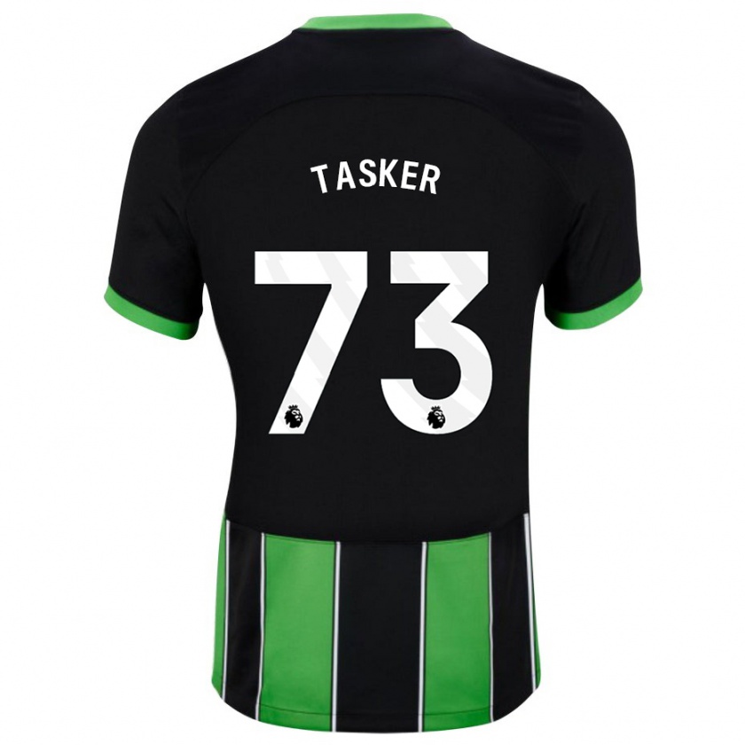 Kandiny Gyermek Charlie Tasker #73 Fekete Zöld Idegenbeli Jersey 2023/24 Mez Póló Ing