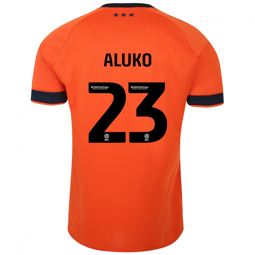 Kandiny Gyermek Sone Aluko #23 Narancs Idegenbeli Jersey 2023/24 Mez Póló Ing