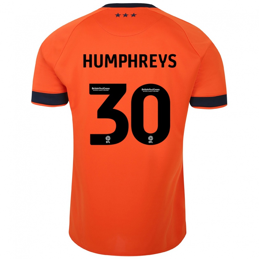 Kandiny Gyermek Cameron Humphreys #30 Narancs Idegenbeli Jersey 2023/24 Mez Póló Ing