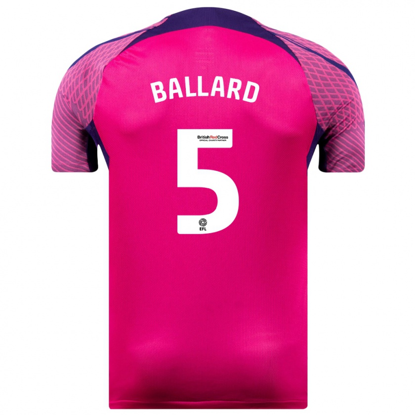 Kandiny Gyermek Daniel Ballard #5 Lila Idegenbeli Jersey 2023/24 Mez Póló Ing