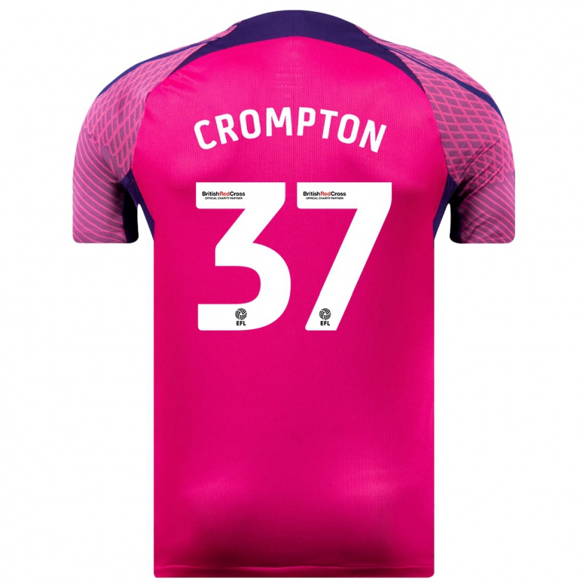 Kandiny Gyermek Ben Crompton #37 Lila Idegenbeli Jersey 2023/24 Mez Póló Ing