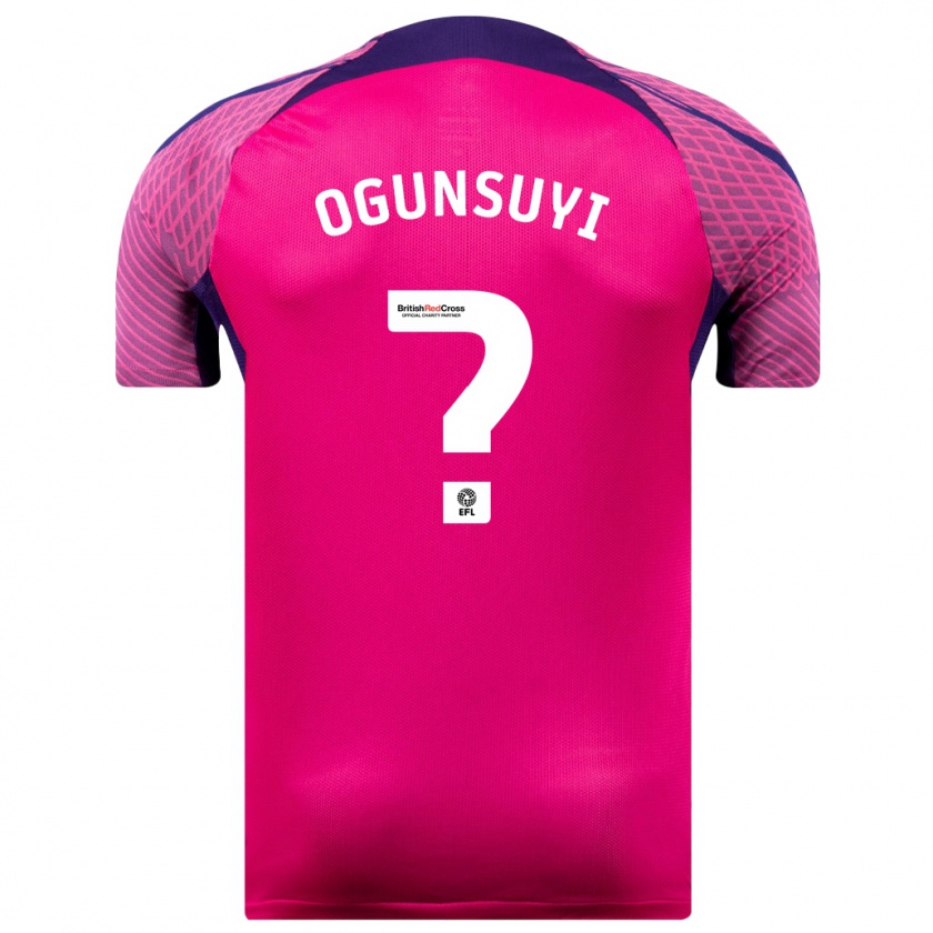 Kandiny Gyermek Trey Samuel-Ogunsuyi #0 Lila Idegenbeli Jersey 2023/24 Mez Póló Ing