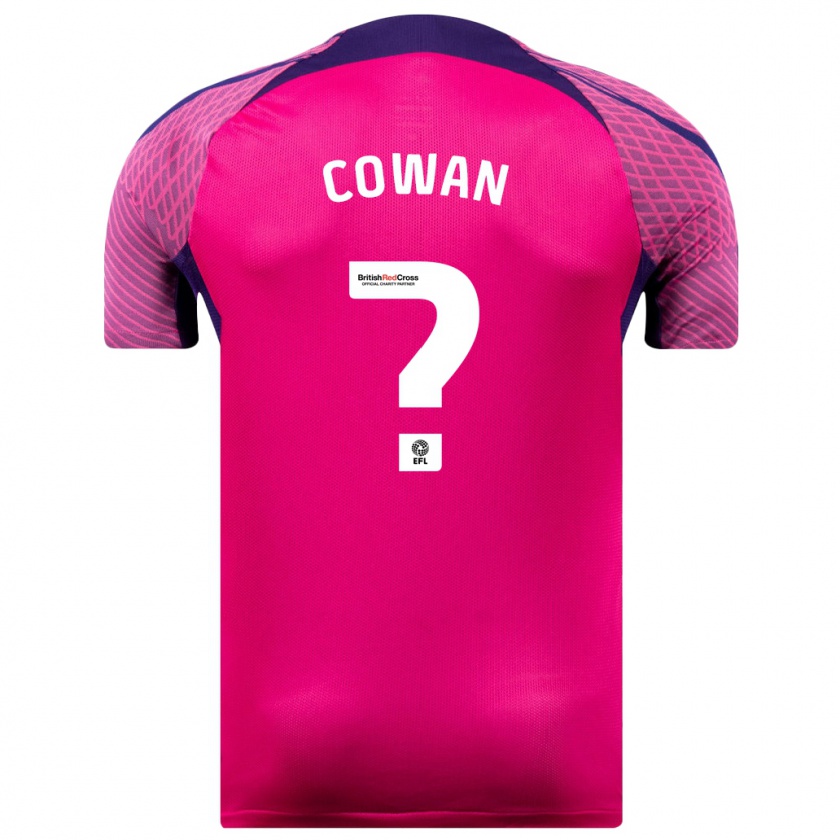 Kandiny Gyermek Joe Cowan #0 Lila Idegenbeli Jersey 2023/24 Mez Póló Ing