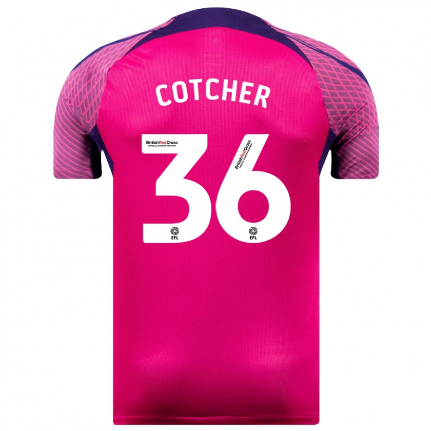 Kandiny Gyermek Mason Cotcher #36 Lila Idegenbeli Jersey 2023/24 Mez Póló Ing