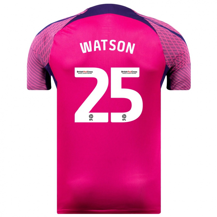 Kandiny Gyermek Katy Watson #25 Lila Idegenbeli Jersey 2023/24 Mez Póló Ing