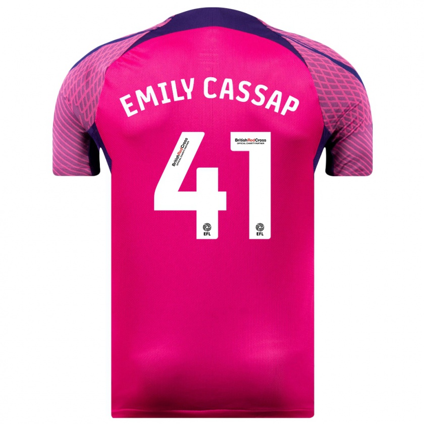 Kandiny Gyermek Emily Cassap #41 Lila Idegenbeli Jersey 2023/24 Mez Póló Ing