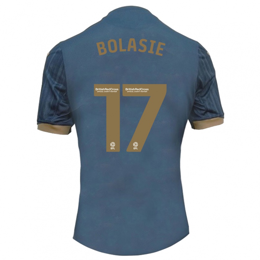 Kandiny Gyermek Yannick Bolasie #17 Sötét Kékeszöld Idegenbeli Jersey 2023/24 Mez Póló Ing