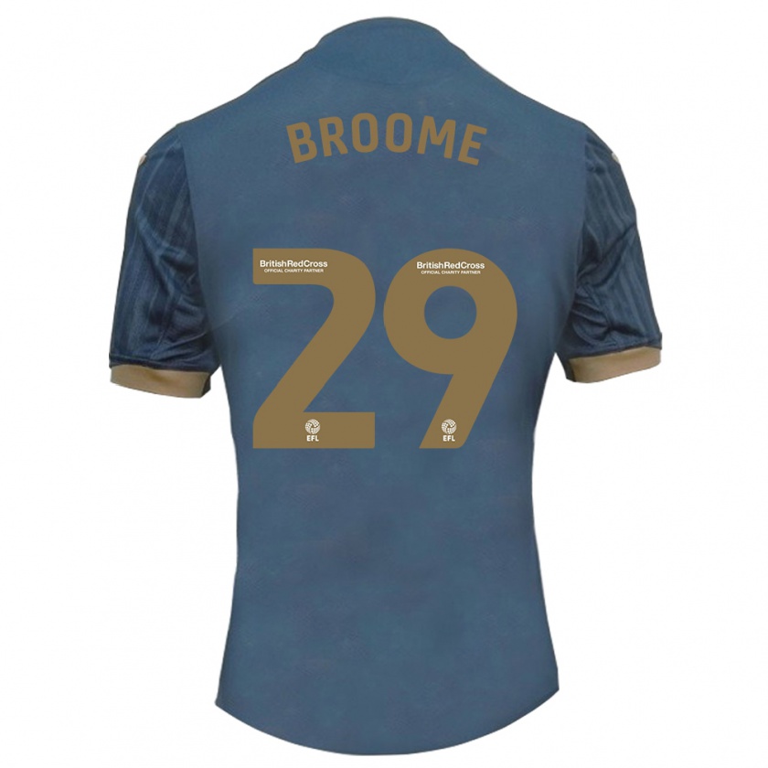 Kandiny Gyermek Nathan Broome #29 Sötét Kékeszöld Idegenbeli Jersey 2023/24 Mez Póló Ing