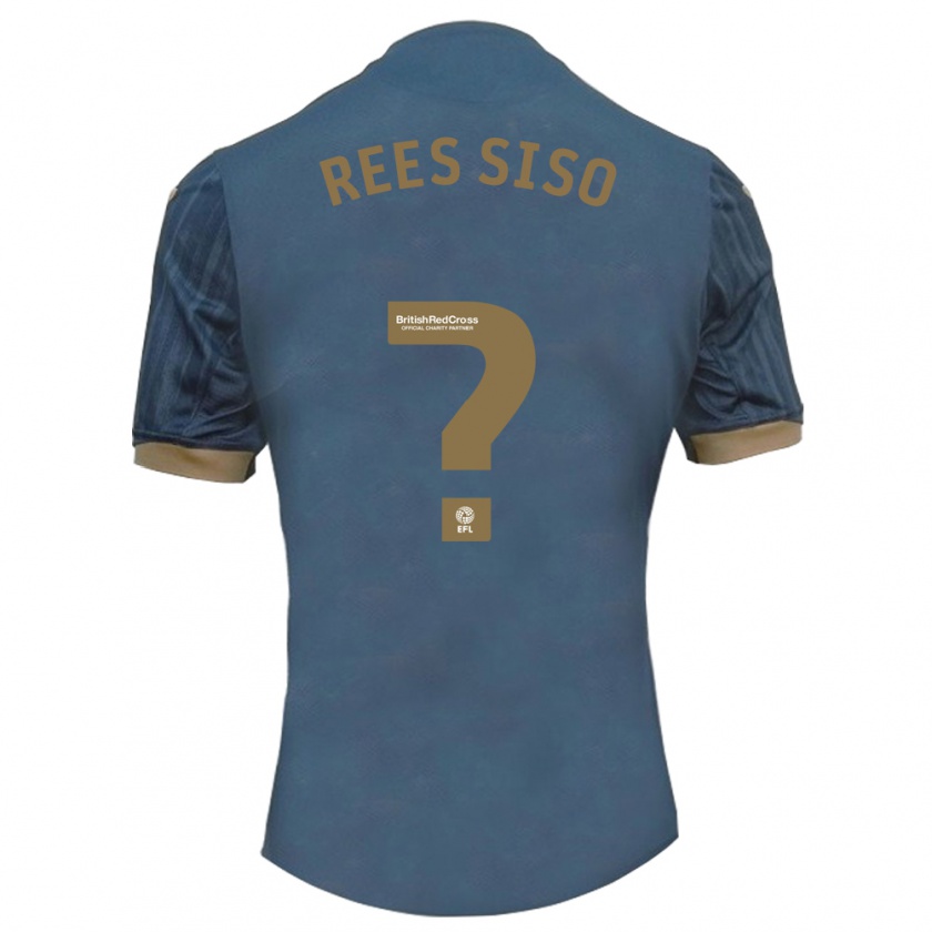 Kandiny Gyermek Ramon Rees-Siso #0 Sötét Kékeszöld Idegenbeli Jersey 2023/24 Mez Póló Ing