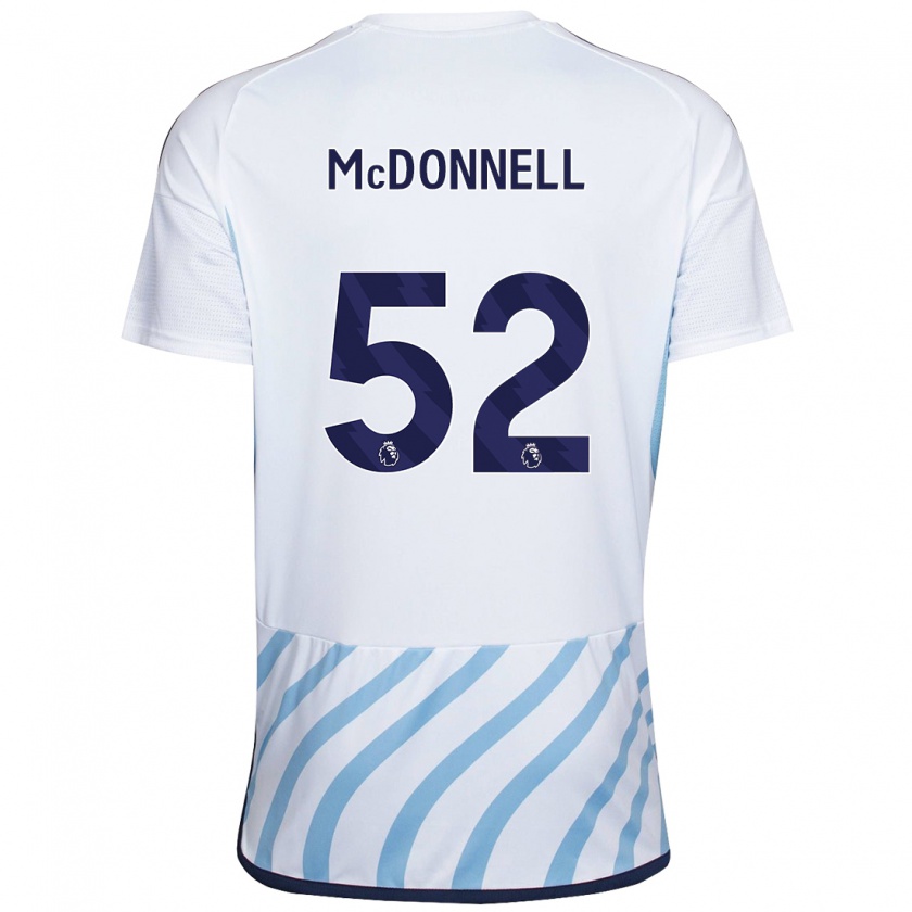 Kandiny Gyermek Jamie Mcdonnell #52 Fehér Kék Idegenbeli Jersey 2023/24 Mez Póló Ing