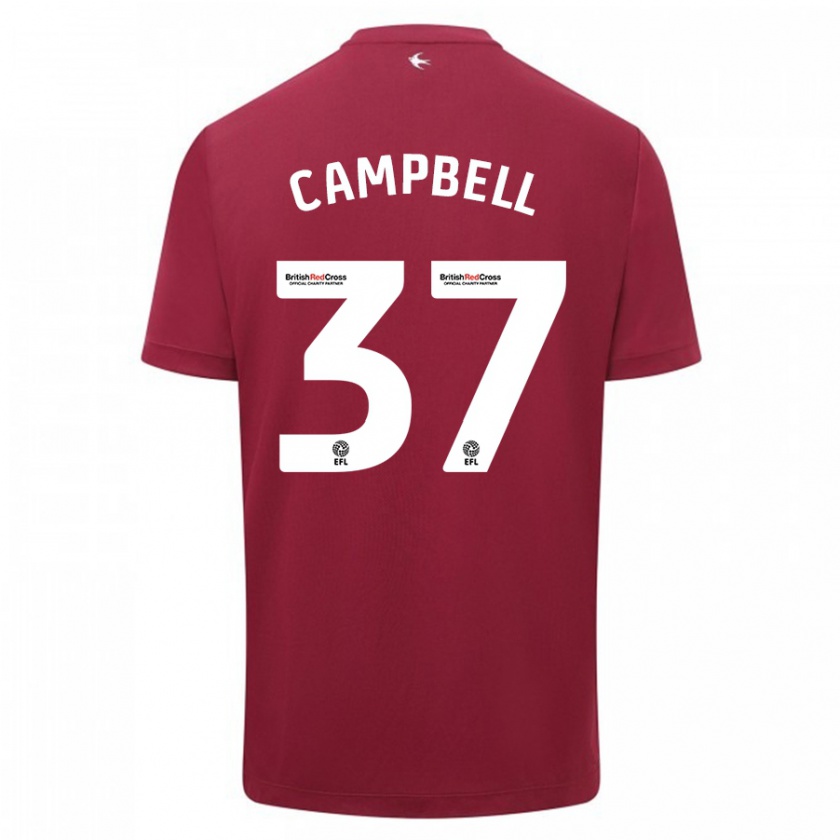 Kandiny Gyermek Vontae Daley-Campbell #37 Piros Idegenbeli Jersey 2023/24 Mez Póló Ing