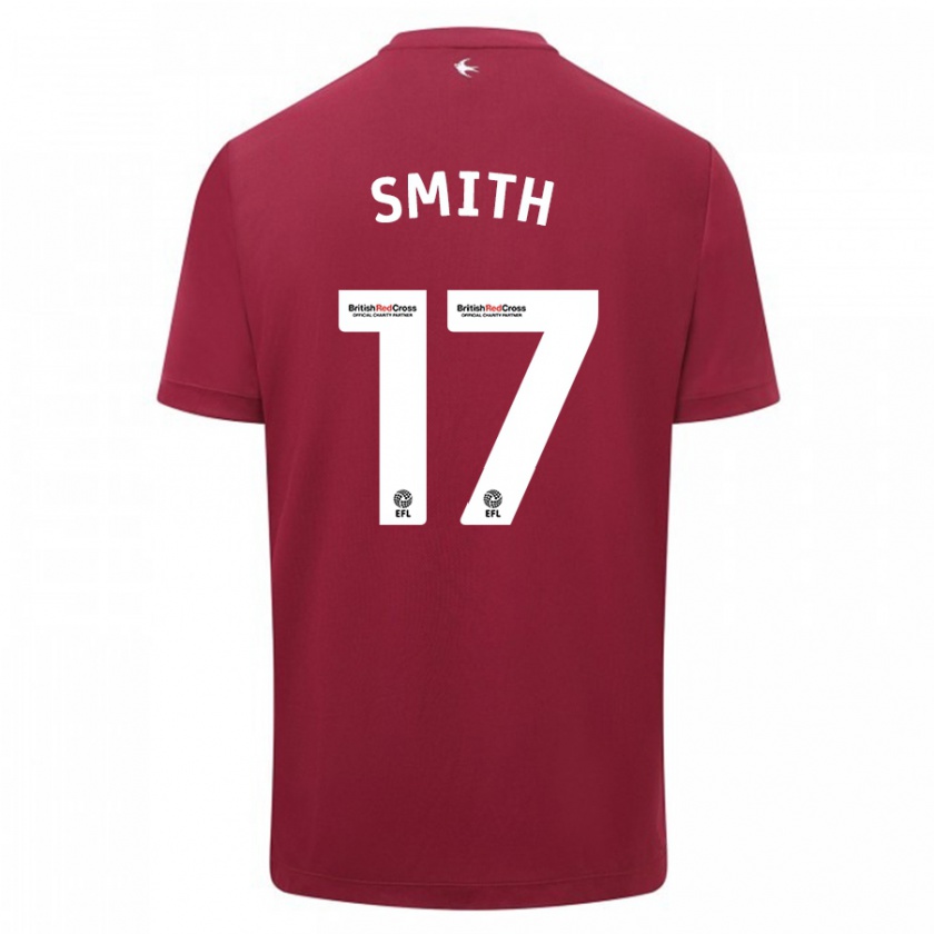 Kandiny Gyermek Hollie Smith #17 Piros Idegenbeli Jersey 2023/24 Mez Póló Ing