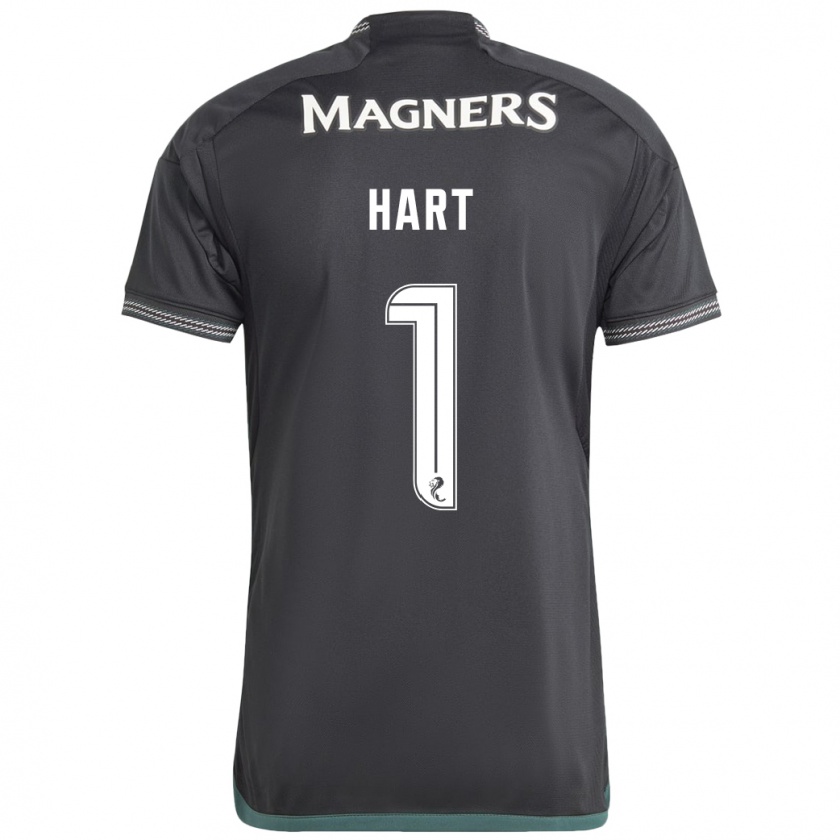 Kandiny Gyermek Joe Hart #1 Fekete Idegenbeli Jersey 2023/24 Mez Póló Ing