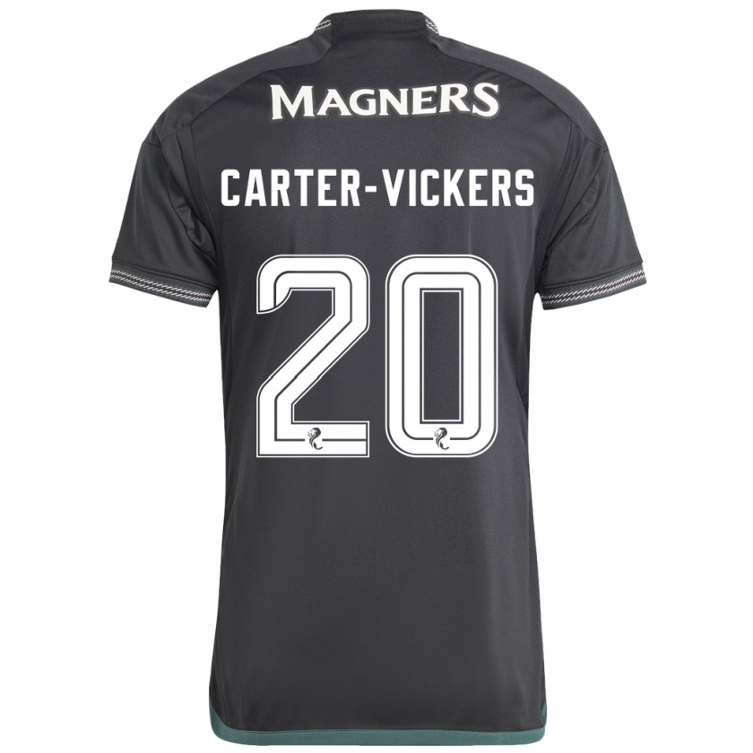 Kandiny Gyermek Cameron Carter-Vickers #20 Fekete Idegenbeli Jersey 2023/24 Mez Póló Ing