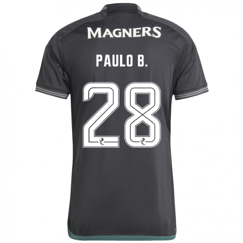 Kandiny Gyermek Paulo Bernardo #28 Fekete Idegenbeli Jersey 2023/24 Mez Póló Ing