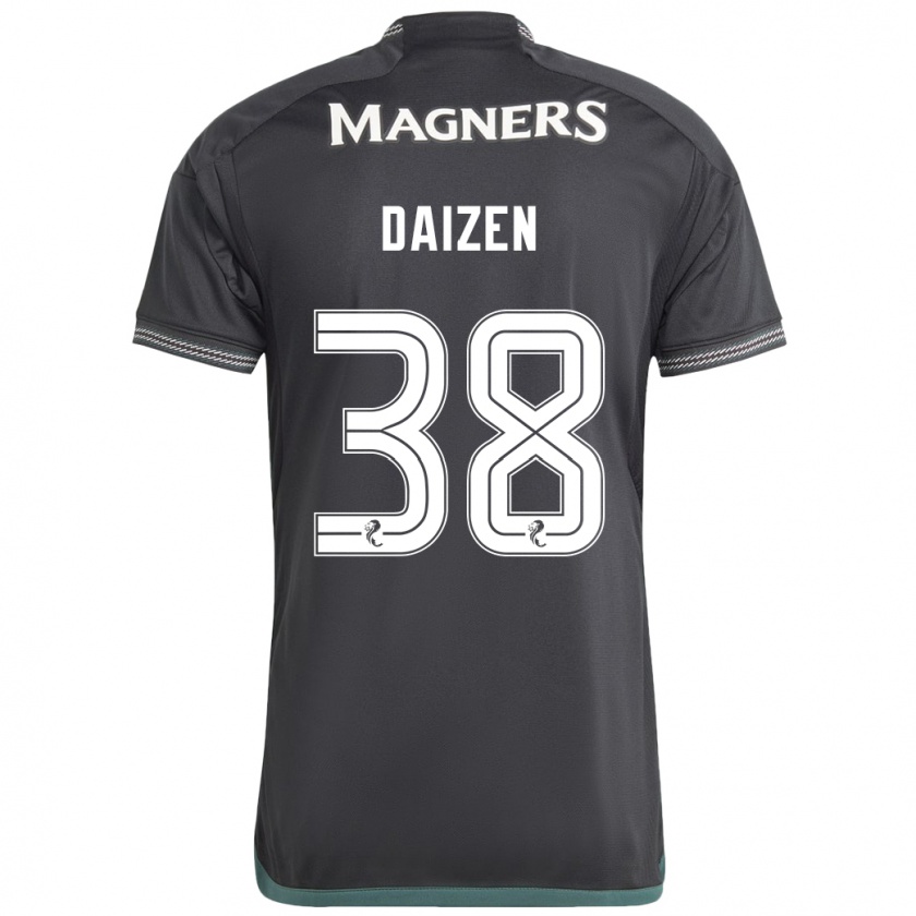 Kandiny Gyermek Daizen Maeda #38 Fekete Idegenbeli Jersey 2023/24 Mez Póló Ing