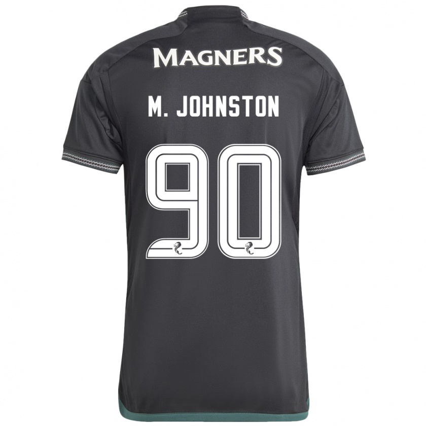 Kandiny Gyermek Mikey Johnston #90 Fekete Idegenbeli Jersey 2023/24 Mez Póló Ing