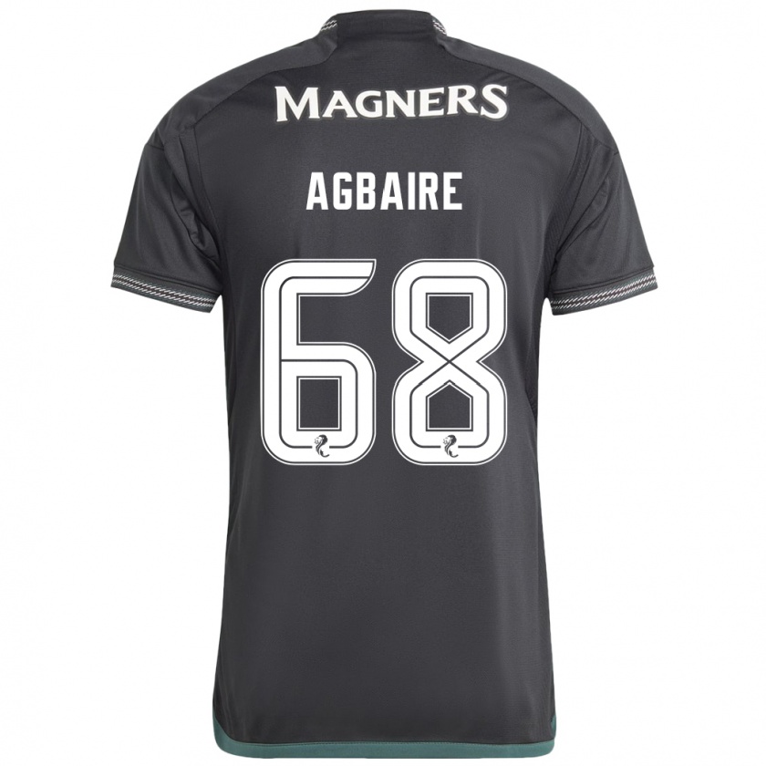 Kandiny Gyermek Lenny Agbaire #68 Fekete Idegenbeli Jersey 2023/24 Mez Póló Ing