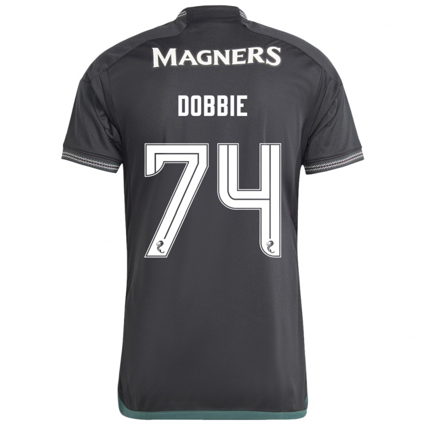 Kandiny Gyermek Lewis Dobbie #74 Fekete Idegenbeli Jersey 2023/24 Mez Póló Ing