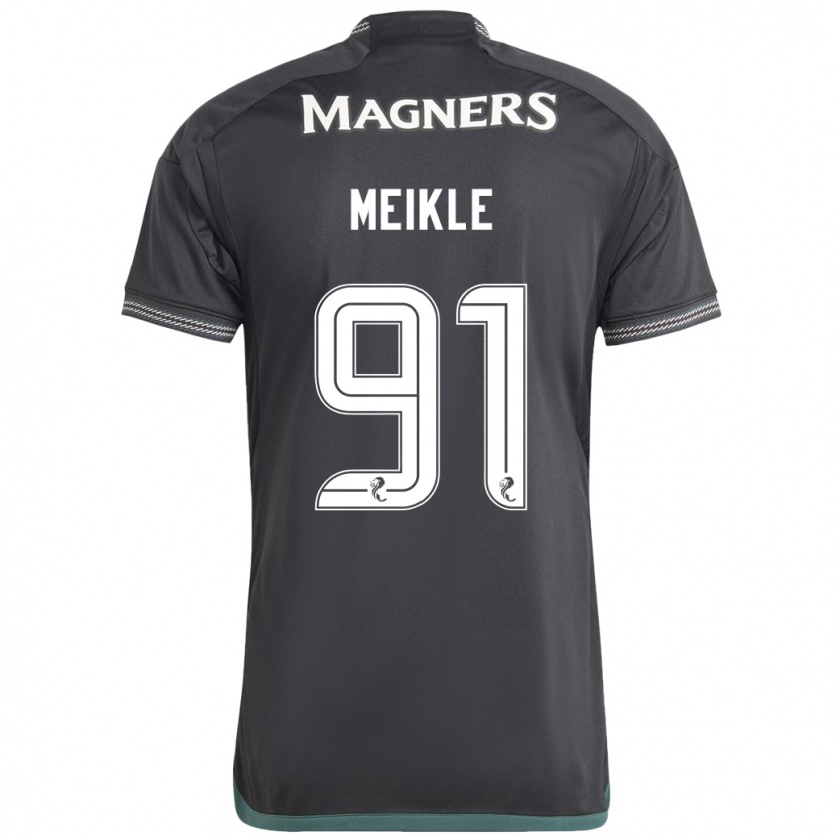 Kandiny Gyermek Jamie Meikle #91 Fekete Idegenbeli Jersey 2023/24 Mez Póló Ing