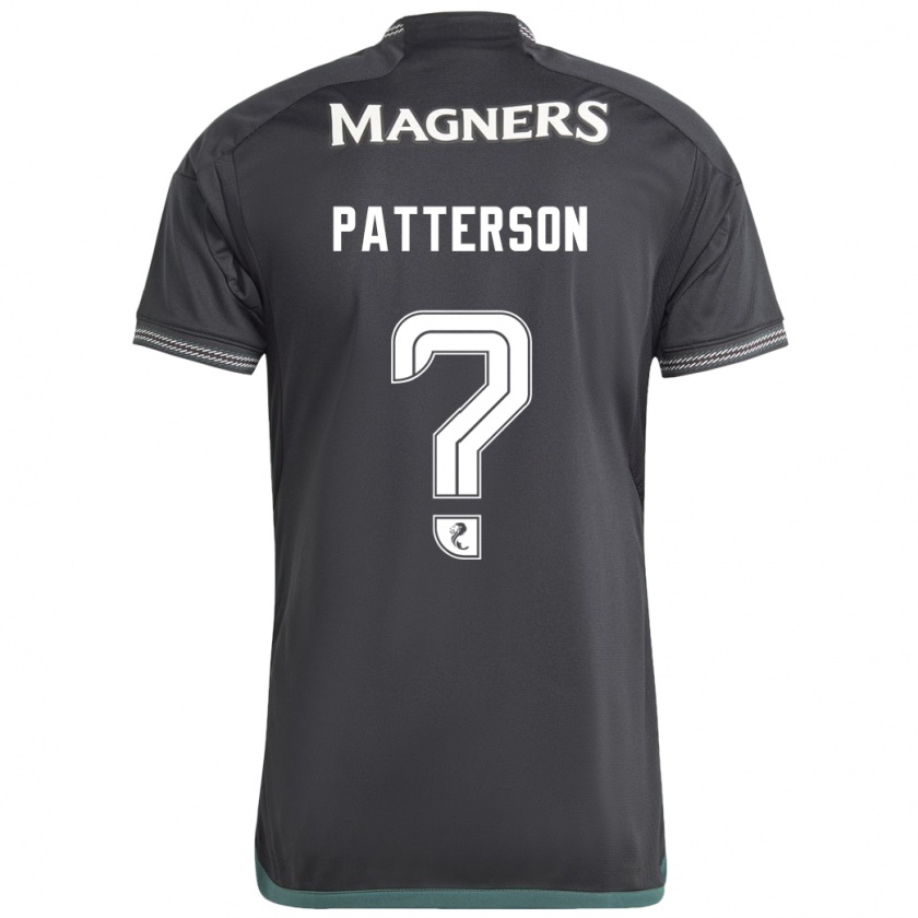 Kandiny Gyermek Cameron Patterson #0 Fekete Idegenbeli Jersey 2023/24 Mez Póló Ing