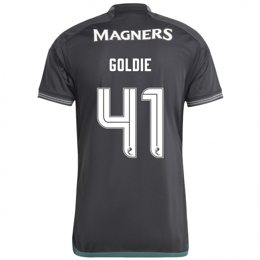 Kandiny Gyermek Clare Goldie #41 Fekete Idegenbeli Jersey 2023/24 Mez Póló Ing