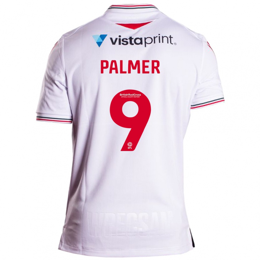 Kandiny Gyermek Ollie Palmer #9 Fehér Idegenbeli Jersey 2023/24 Mez Póló Ing