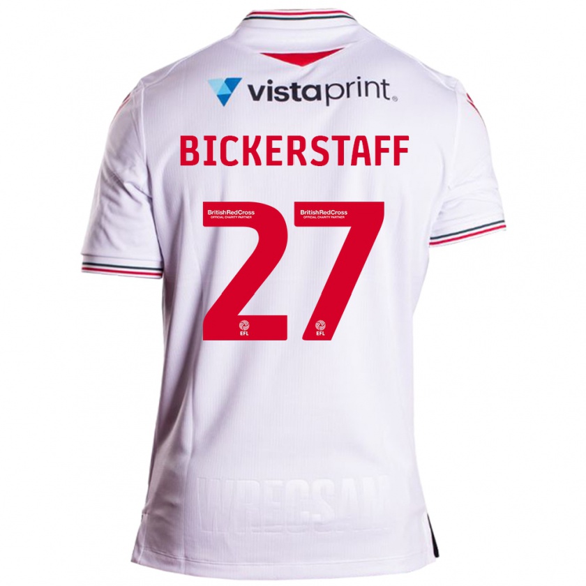 Kandiny Gyermek Jake Bickerstaff #27 Fehér Idegenbeli Jersey 2023/24 Mez Póló Ing